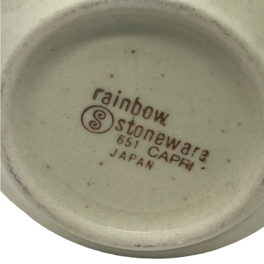 Sango Rainbow Capri Stoneware‎ Restaurant Ware White Brown China Creamer